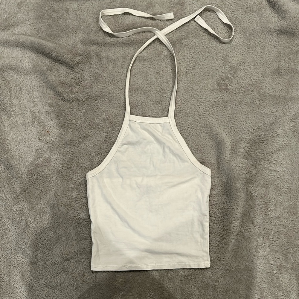 White Halter Top